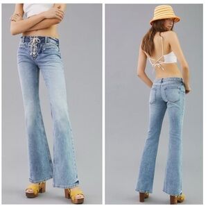 Anthropologie Pilcro The Icon Lace-Up Jeans Online Exclusive Size 24 NEW!